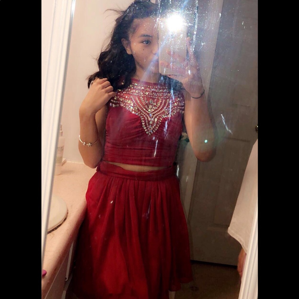 Two piece homecoming dress